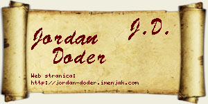 Jordan Doder vizit kartica
